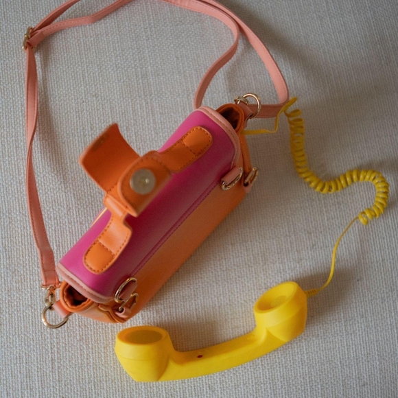 Pink Novelty Crossbody Phone Handbag Kidcore Toy Purse with phone - Picture 3 of 8